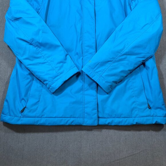 L.L. Bean Blue Raincoat Jacket W/ Sherpa Fleece Lining Womens size XL - Picture 8 of 11